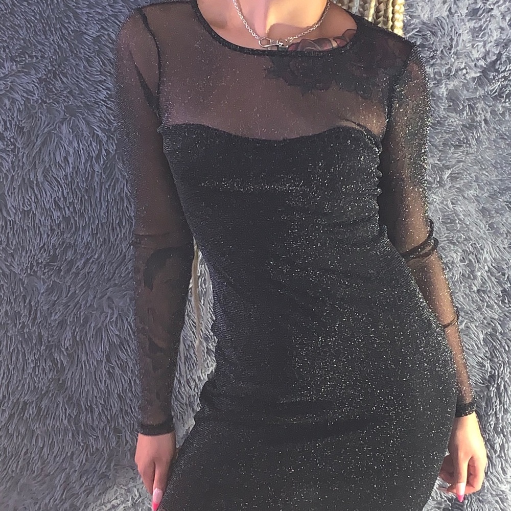 BLACK SHEER DRESS